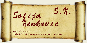 Sofija Nenković vizit kartica